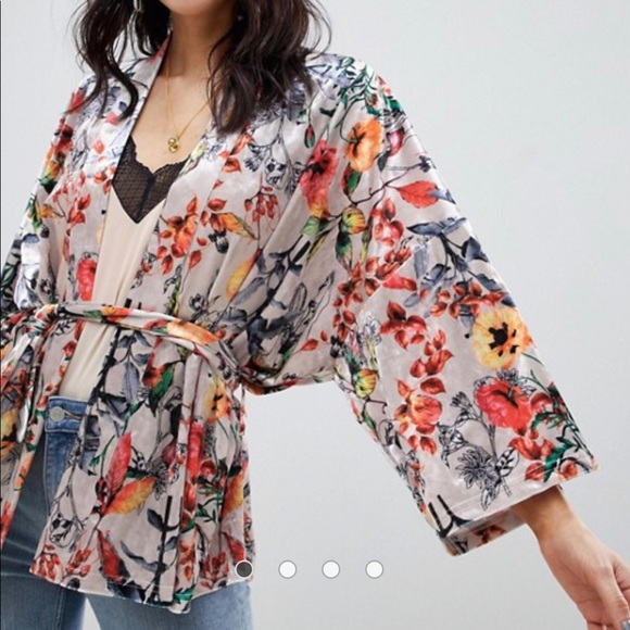 ASOS Tops - RD & Koko printed velvet kimono